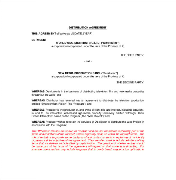 introductory-distributor-agreement-template