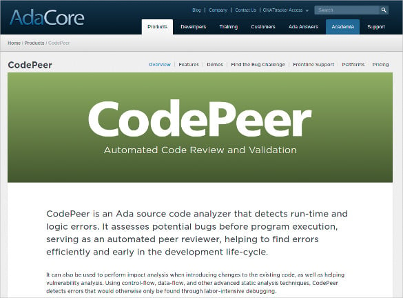 codepeer ada source code analyzer