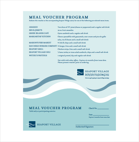 18+ Sample Meal Voucher Templates PSD, AI, Word