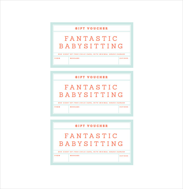 12+ Babysitting Voucher Templates PSD, AI, InDesign, Word