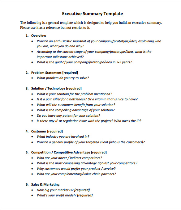 34+ Executive Summary Templates - Free Sample, Example Format Download!