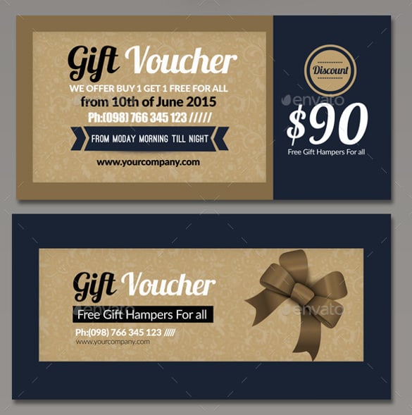 multi use business gift voucher vector eps template download