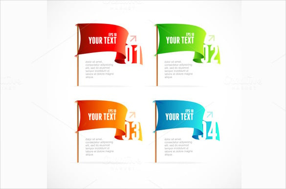 isolated sample flag banner template