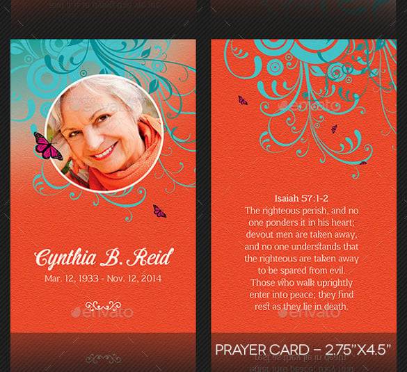 print ready funeral bookmark