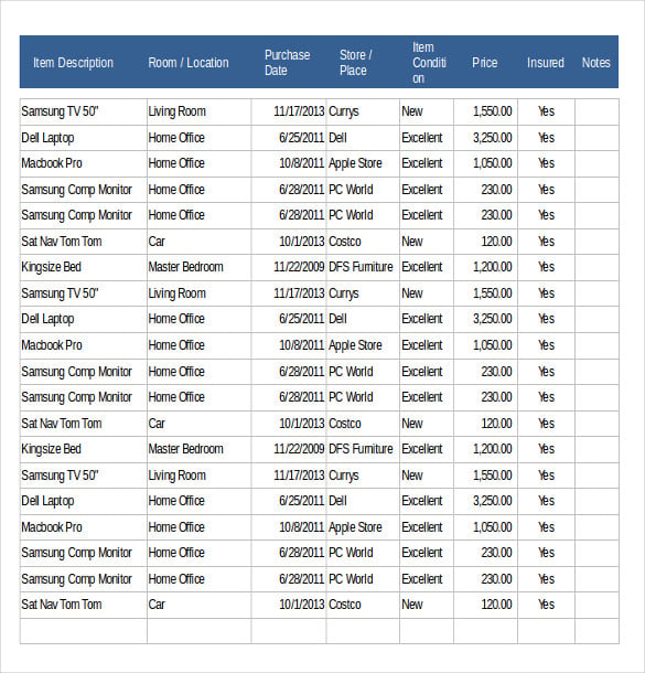 17+ Property Inventory Templates Word, PDF, Excel