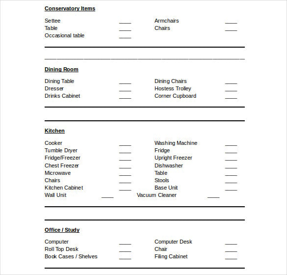 property survey inventory document free download