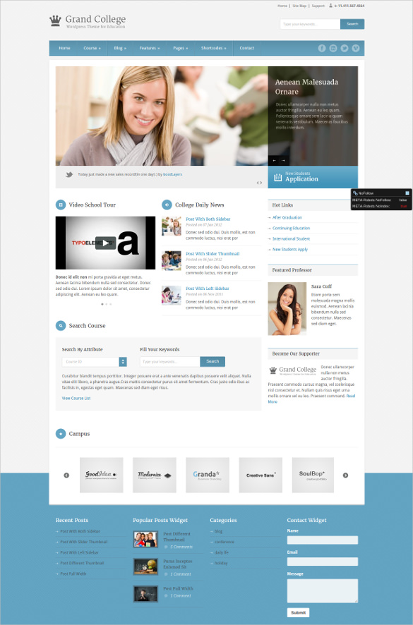 18+ College Website Themes & Templates