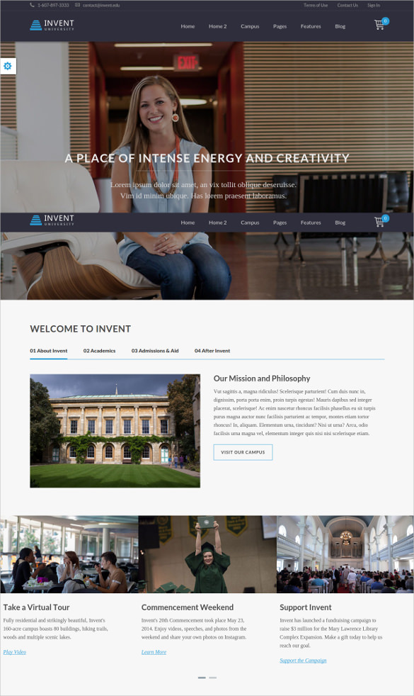 18+ College Website Themes & Templates