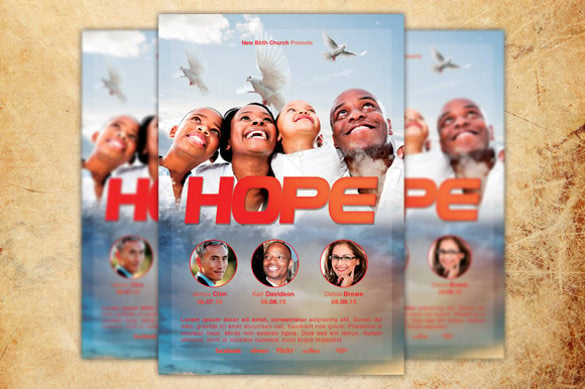hope sermon church flyer template