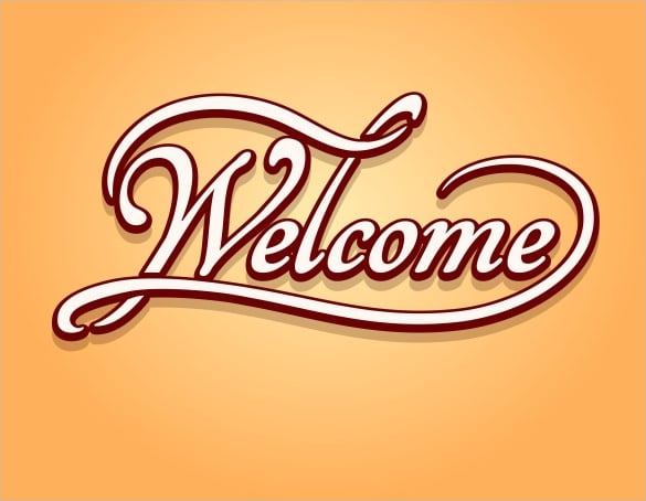 stylish welcome sample banner template