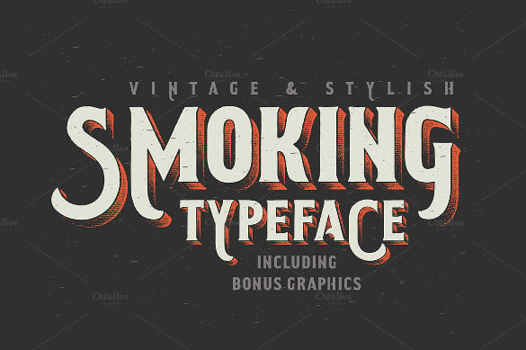 smoking typeface font premium download