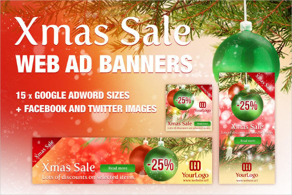xmas sample banner ad template