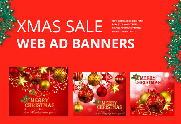 christmas banner ad sample template