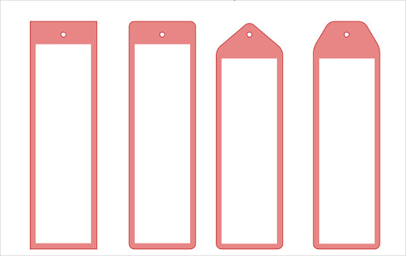 blank bookmark template illustrator free download