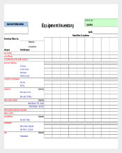 Site Equipment Inventory List Template Download