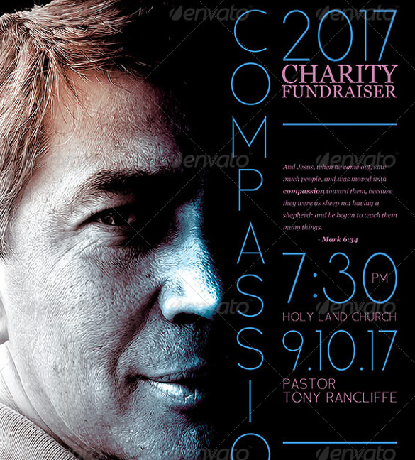charity fundraiser church flyer template