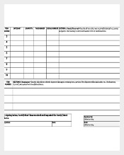 Simple Inventory Control PDF Template