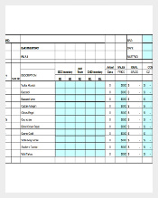 Bar Liquer Sales Inventory Template Excel