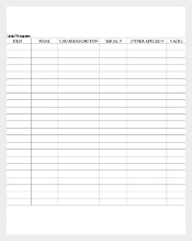 Home Inventory Spreadsheet PDF Download