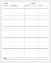 Printable PDF Physical Inventory Count Sheet
