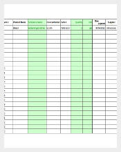 Chemical Supply Inventory Template Download XLS