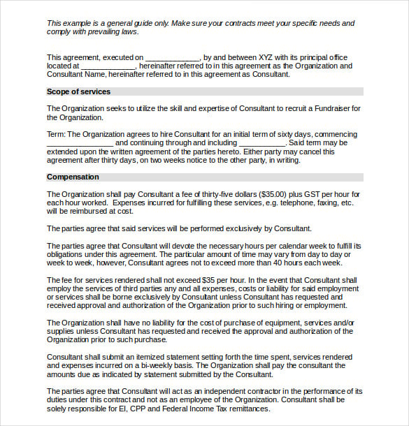 hr council agreement template document