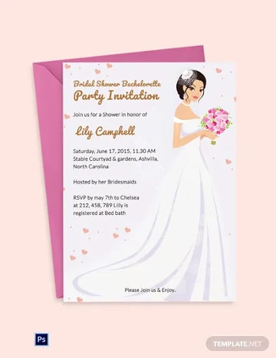 bridal shower bachelorette party invitation