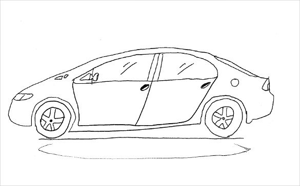 car drawing template