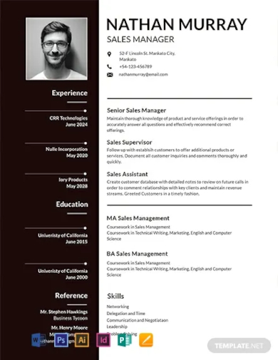 Sales Manager Resume Template - 15+ Free Word, Pdf Documents Download