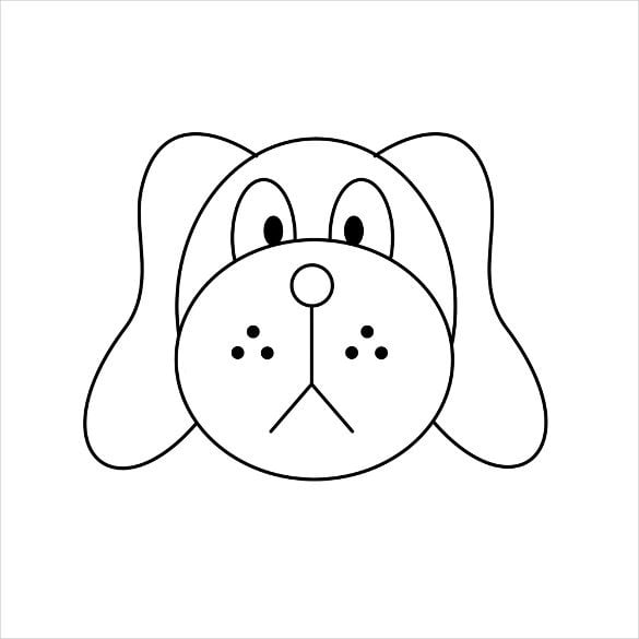 easy puppy drawing template