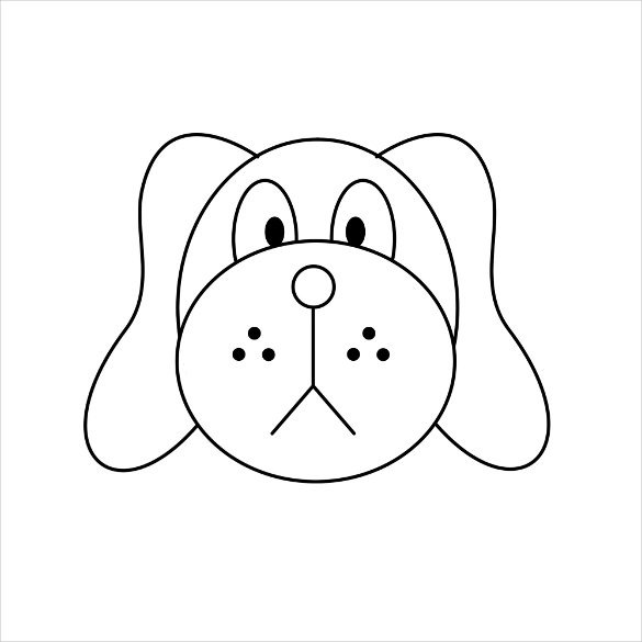 Easy Puppy Drawing Template1