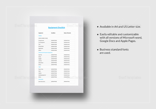 38+ Checklist Templates - Word, PDF, Google Docs