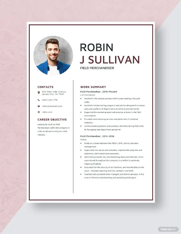 Merchandiser Resume Template - 12+ Free Word, PDF Documents Download