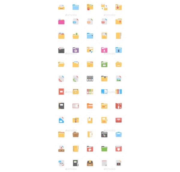 folders flat icons