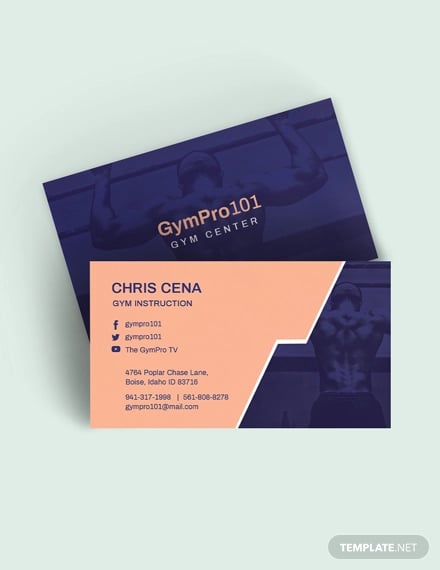 gym business card