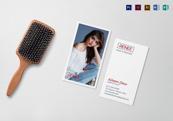 hair and fashion business card template
