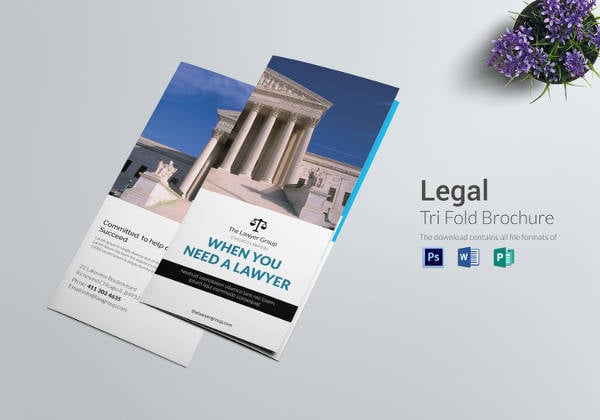 legal brochure tri fold template