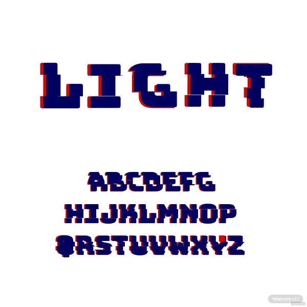 lightning font vector