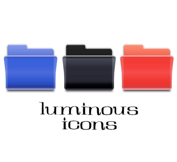 luminous desktop folder icons