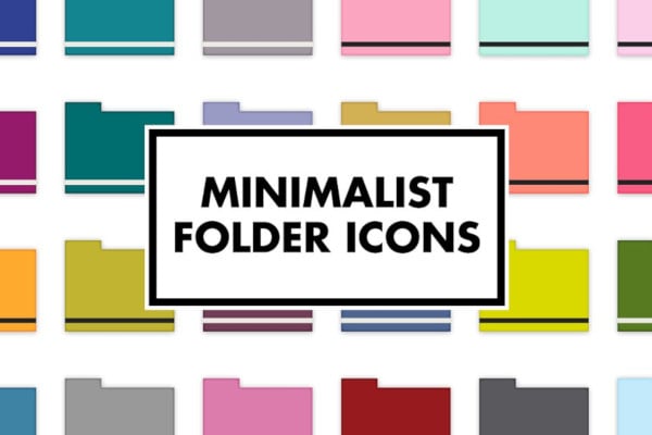 minimalist folder icons