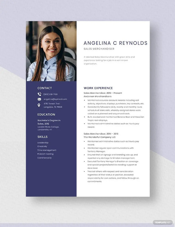 Merchandiser Resume Template - 12+ Free Word, PDF Documents Download