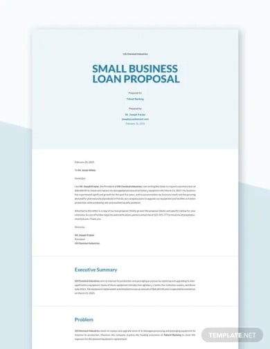 small business loan proposal template