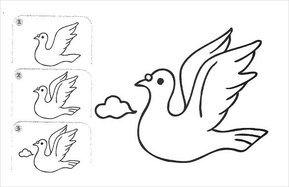 sparrow easy drawing template