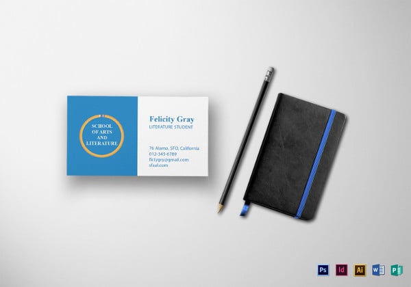 student-business-card-photoshop-template