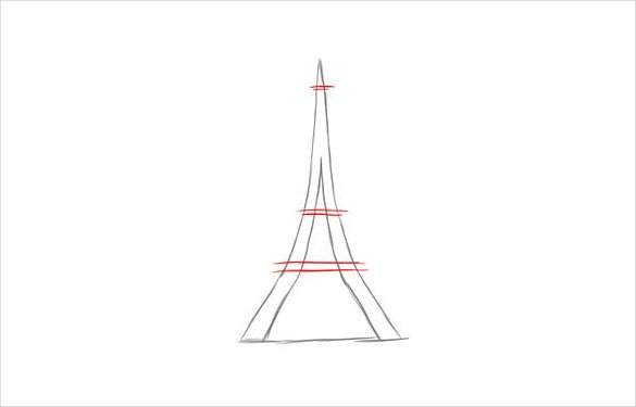 tower easy drawing template