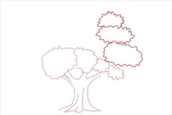 tree easy drawing template