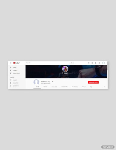 youtube channel art for dj templates