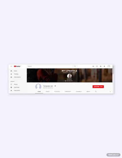 youtube channel art for lifestyle template