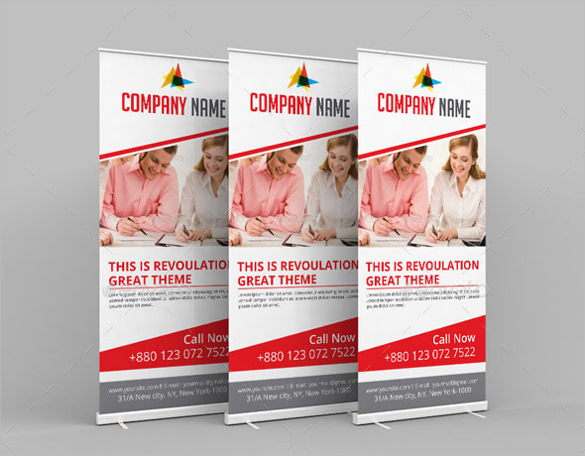 36 Rollup Banner Templates PSD Illustrator Free 