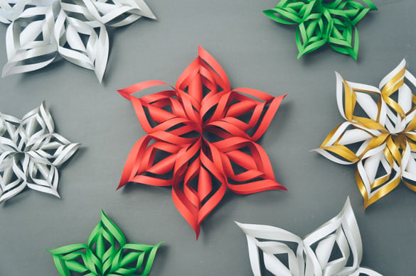d paper snowflake winter decoration